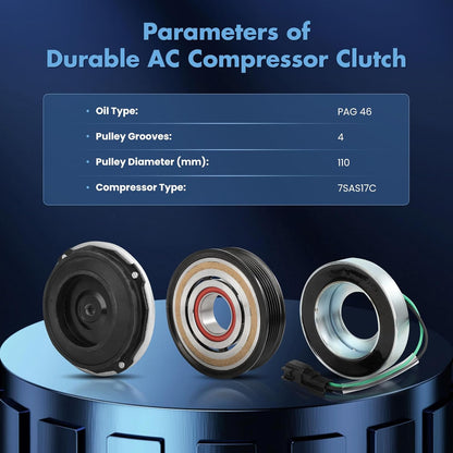 A/C Compressor Clutch Compatible with 2018-2020 Ford F-150 5.0L