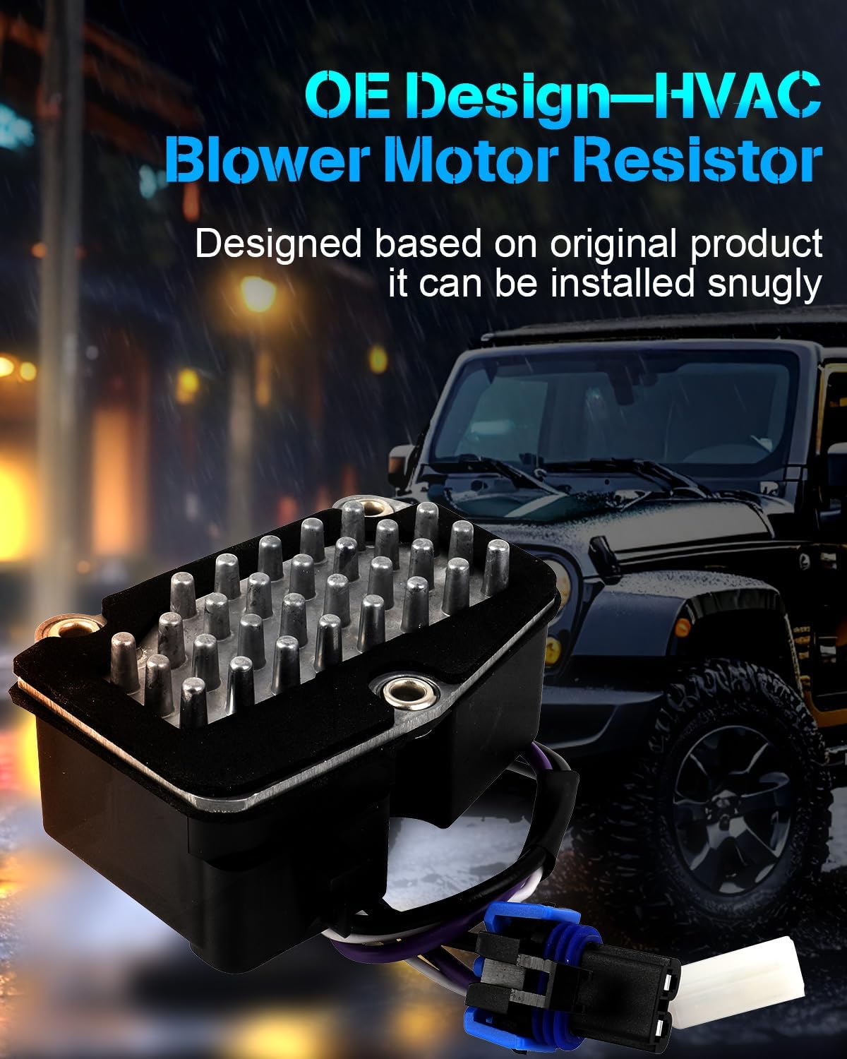 AC Blower Motor Resistor Fit for 1998-2002 for Chevy Blazer/1998-2002 for GMC Jimmy/1998-2001 for Oldsmobile Bravada HVAC Heater Blower Resistor Control Module 973-551, 52474437, 973551
