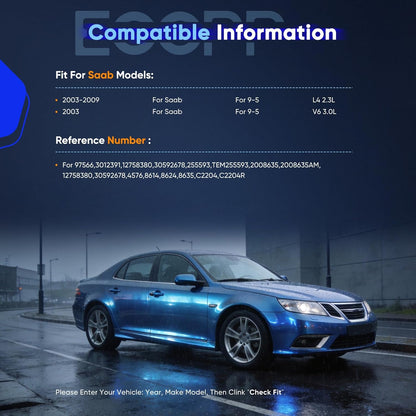 A/C Compressor - Fast Cooling - Compatible with Saab 9-5 2.3L (2003-2009)