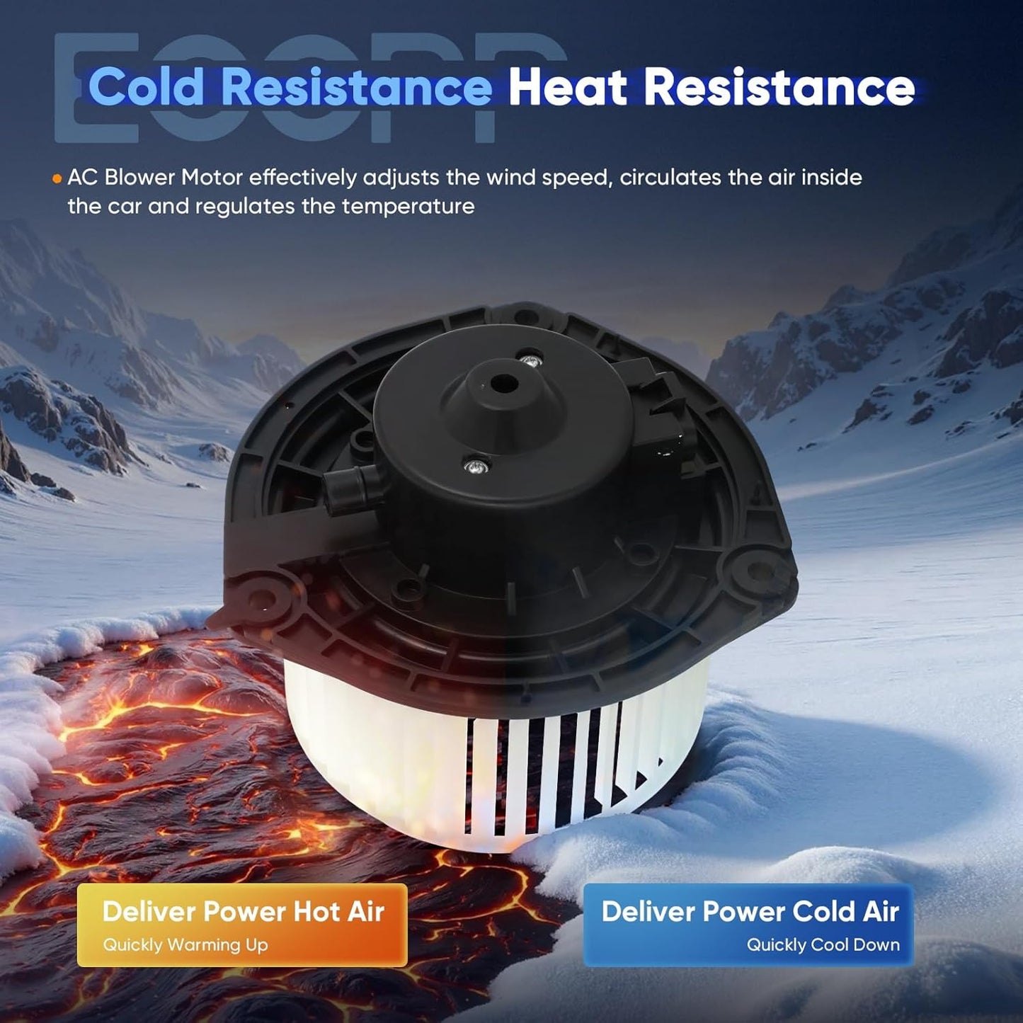 HVAC AC Heater Blower Motor for Cadillac AC w/Fan Cage fit for 2002-2005 for Buick Lesabre /2002-2005 for Cadillac Deville /2002-2004 for Cadillac Seville /2002-2003 for Olds Aurora
