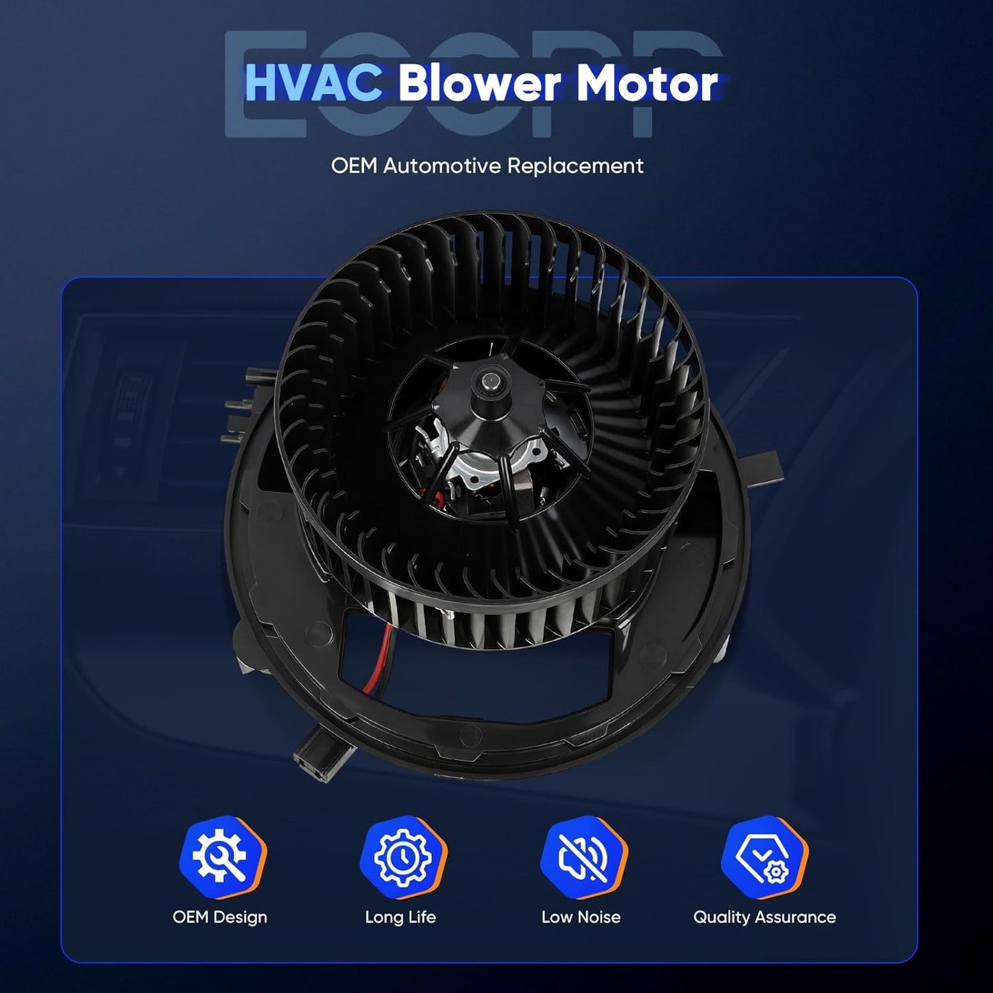 AC Blower Motor Fit for Audi & Volkswagen VW - A3 2015-2020, Q3 2019-2024, Golf, GTI, Jetta 2015 2016 2017 2018 2019 2020 2021 Volkswagen VW - Replace# 700341 5Q0907521E AC Heater Blower Front