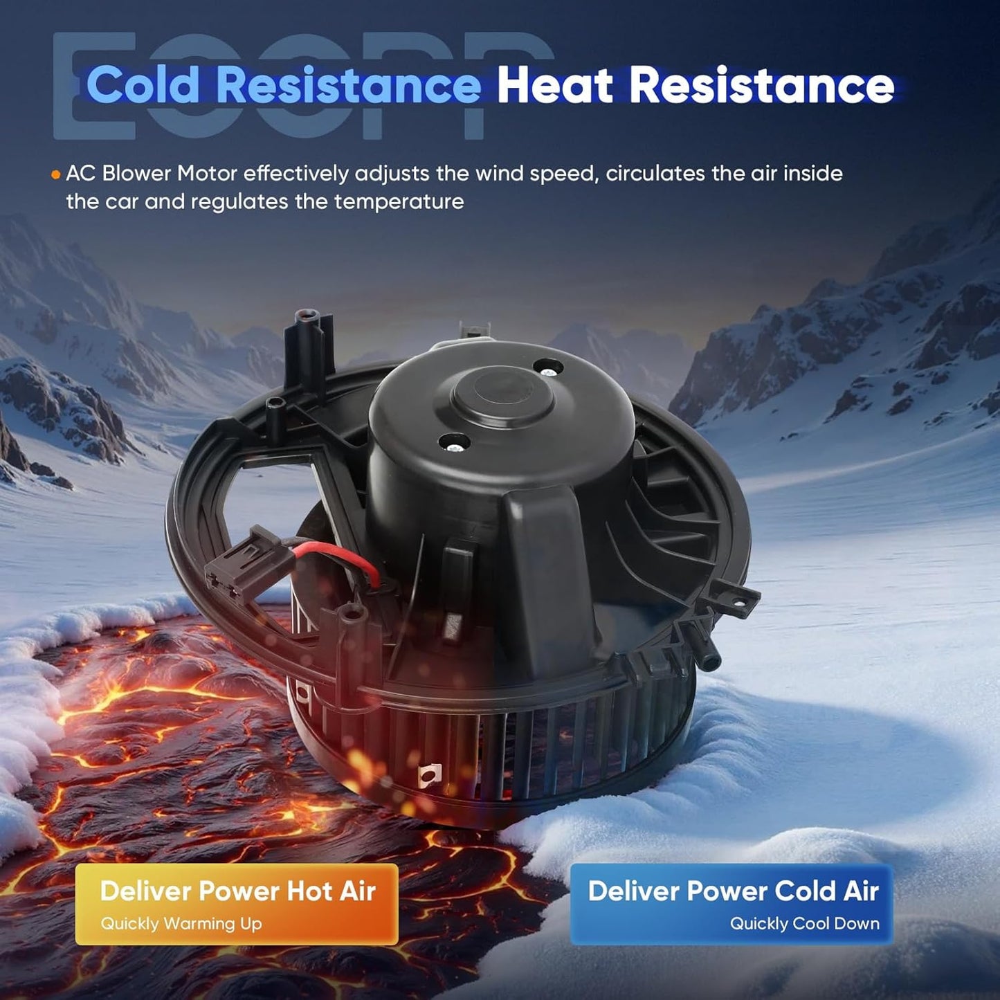 AC Blower Motor Fit for Audi & Volkswagen VW - A3 2015-2020, Q3 2019-2024, Golf, GTI, Jetta 2015 2016 2017 2018 2019 2020 2021 Volkswagen VW - Replace# 700341 5Q0907521E AC Heater Blower Front