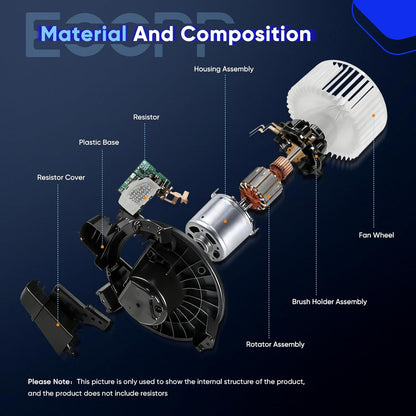 AC Blower Motor Fit for Audi & Volkswagen VW - A3 2015-2020, Q3 2019-2024, Golf, GTI, Jetta 2015 2016 2017 2018 2019 2020 2021 Volkswagen VW - Replace# 700341 5Q0907521E AC Heater Blower Front