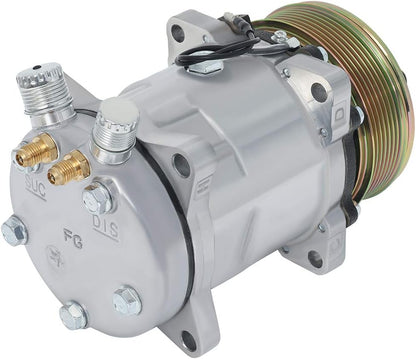 AC Compressor 1985-1990 Fit for Jeep CJ7 Cherokee Comanche Wagoneer Wrangler 2.1L 2.5L 4.2L Fast Cooling A/C Compressor with Clutch