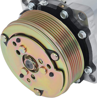 AC Compressor 1985-1990 Fit for Jeep CJ7 Cherokee Comanche Wagoneer Wrangler 2.1L 2.5L 4.2L Fast Cooling A/C Compressor with Clutch