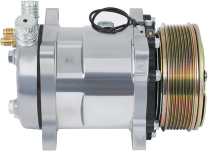 AC Compressor 1985-1990 Fit for Jeep CJ7 Cherokee Comanche Wagoneer Wrangler 2.1L 2.5L 4.2L Fast Cooling A/C Compressor with Clutch