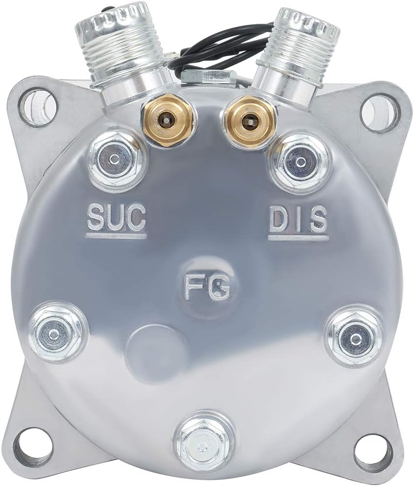 AC Compressor 1985-1990 Fit for Jeep CJ7 Cherokee Comanche Wagoneer Wrangler 2.1L 2.5L 4.2L Fast Cooling A/C Compressor with Clutch