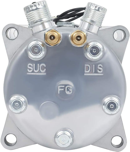 AC Compressor 1985-1990 Fit for Jeep CJ7 Cherokee Comanche Wagoneer Wrangler 2.1L 2.5L 4.2L Fast Cooling A/C Compressor with Clutch