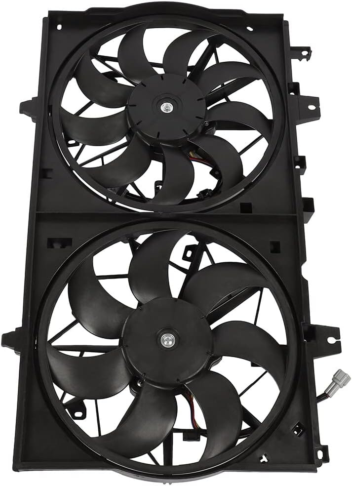 620472 Dual Radiator & Condenser Fan Replacement - Compatible with 2017-2018 Nissan Rogue 2.0L, 2014-2018 Rogue 2.5L, 2015-2017 X-Trail 2.5L
