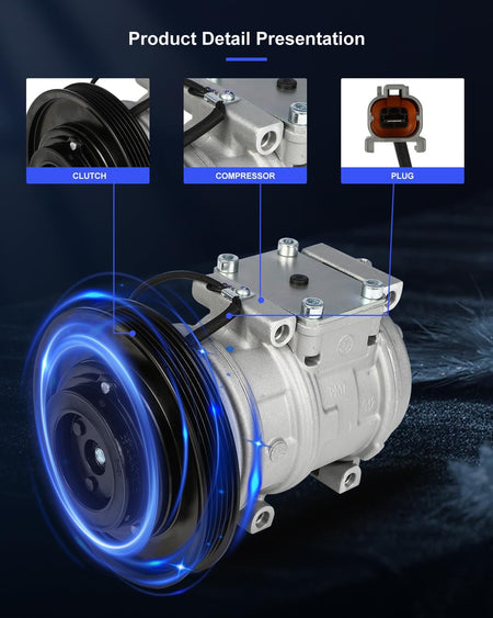A/C Compressor with Fast Cooling for Honda Accord 2.2L (1990-1993) - KUDUPARTS