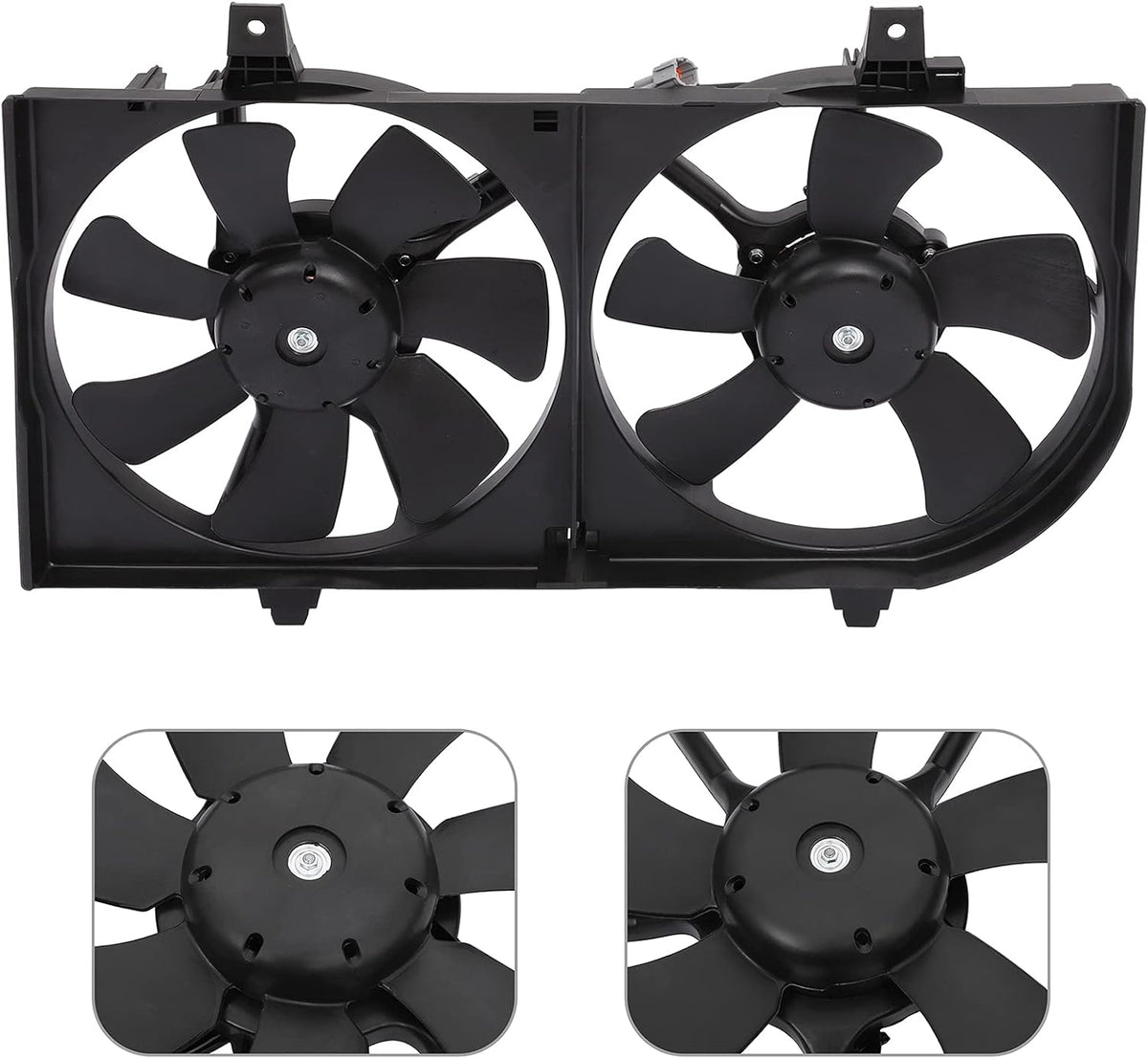 Radiator Cooling Fan Assembly Compatible with 2000-2001 for Nissan Sentra,Engine Cooling Fan Automotive Replacement 620730,674-59684,NI3115123,620-424,620424,214814Z320,214814Z322 - KUDUPARTS