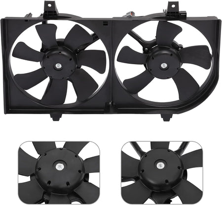 Radiator Cooling Fan Assembly Compatible with 2000-2001 for Nissan Sentra,Engine Cooling Fan Automotive Replacement 620730,674-59684,NI3115123,620-424,620424,214814Z320,214814Z322 - KUDUPARTS