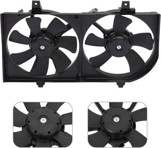 Radiator Cooling Fan Assembly Compatible with 2000-2001 for Nissan Sentra,Engine Cooling Fan Automotive Replacement 620730,674-59684,NI3115123,620-424,620424,214814Z320,214814Z322 - KUDUPARTS