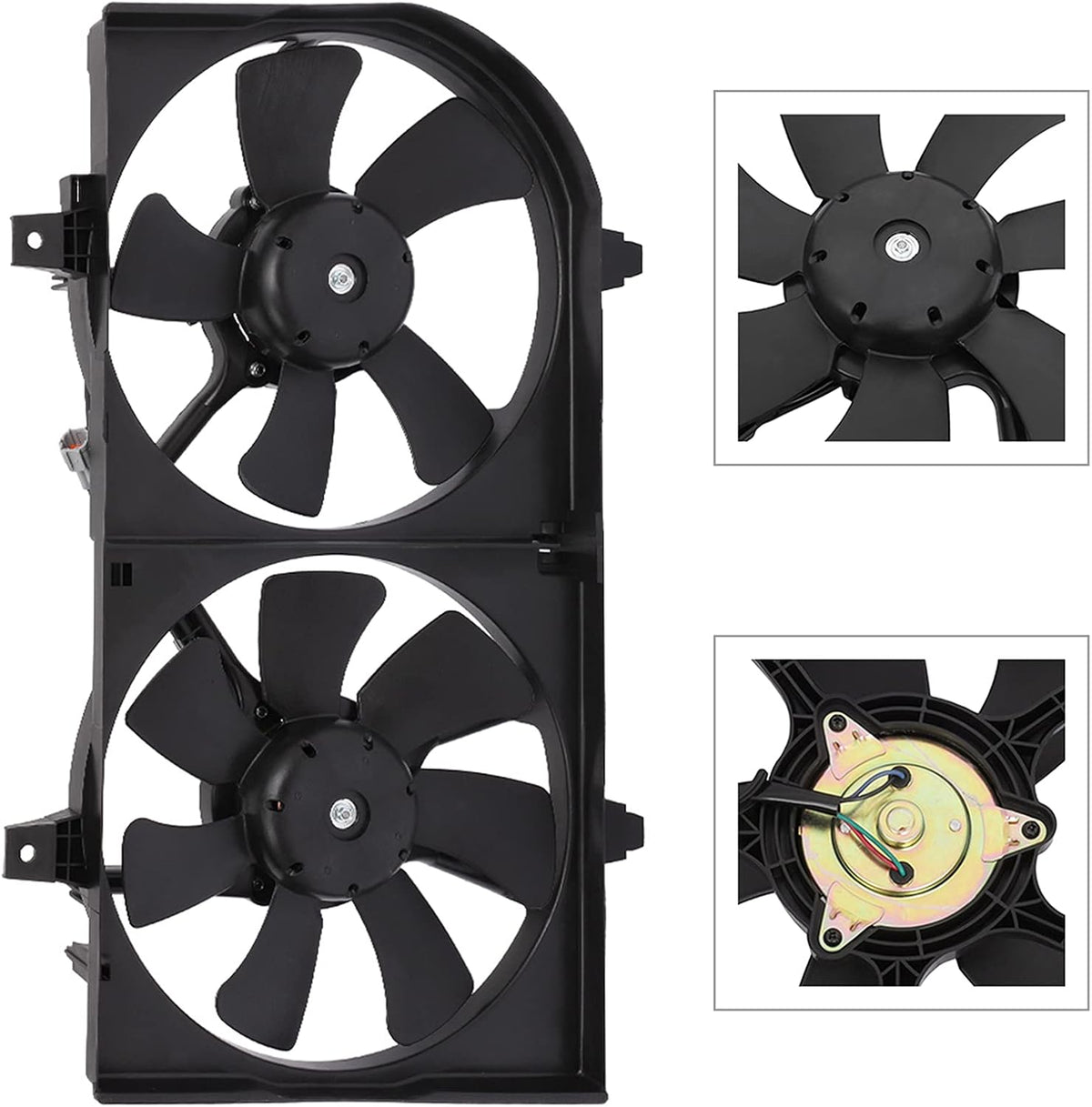 Radiator Cooling Fan Assembly Compatible with 2000-2001 for Nissan Sentra,Engine Cooling Fan Automotive Replacement 620730,674-59684,NI3115123,620-424,620424,214814Z320,214814Z322 - KUDUPARTS
