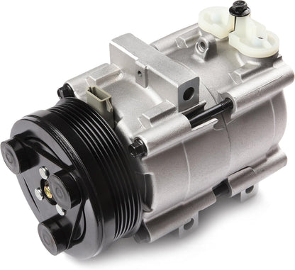 AC Compressor with Clutch 1994-2007 Fit for Ford for F-150 for F-250 for F-350 for F450 for F550 for Ford Mustang for Mercury Cougar 4.6L 5.4L 6.8L AC Compressor 6 Grooves FS10