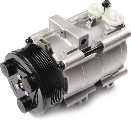 AC Compressor with Clutch 1994-2007 Fit for Ford for F-150 for F-250 for F-350 for F450 for F550 for Ford Mustang for Mercury Cougar 4.6L 5.4L 6.8L AC Compressor 6 Grooves FS10 - KUDUPARTS