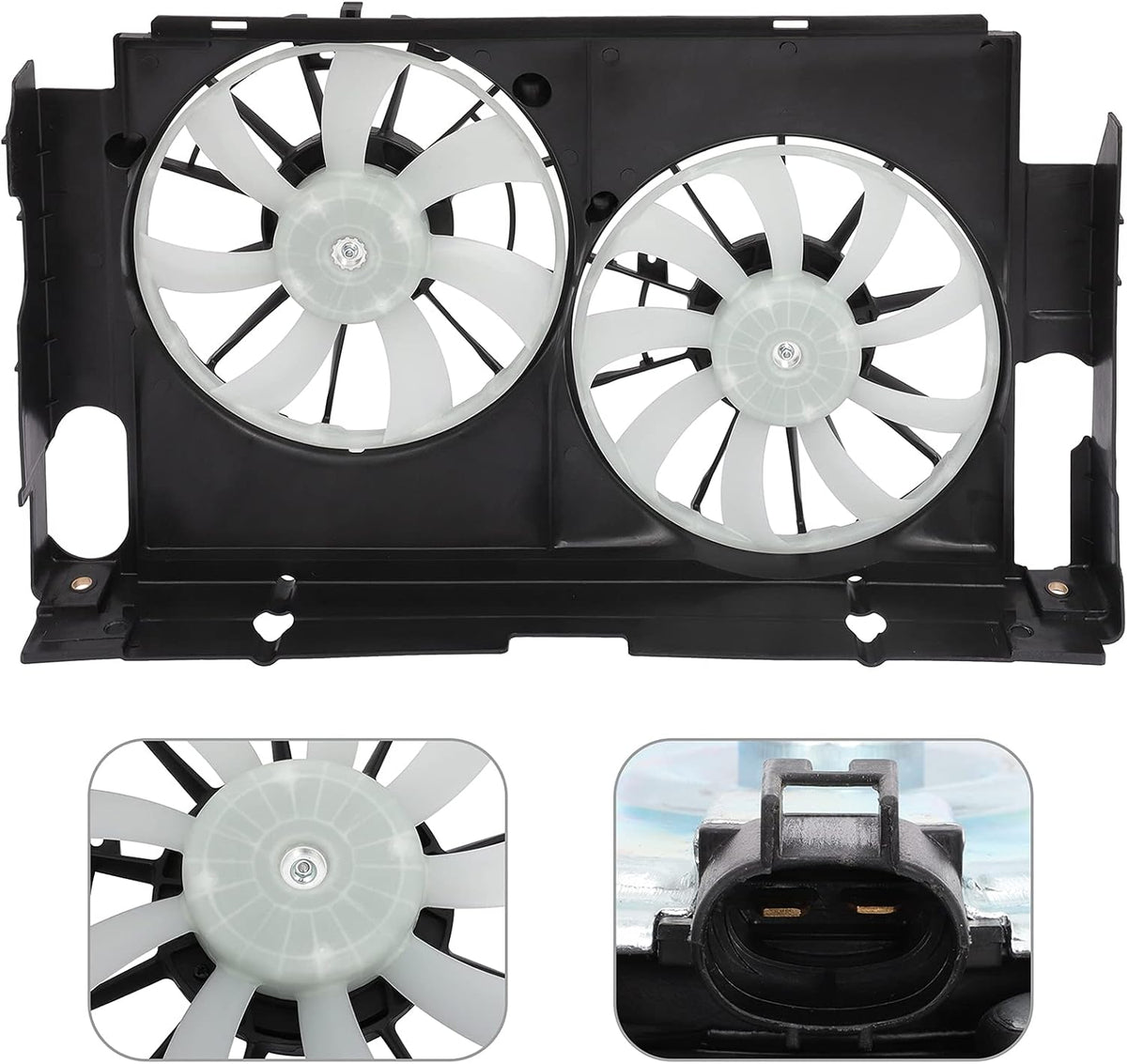 Radiator Cooling Fan Assembly Compatible with 2013-2019 for Toyota RAV4,Engine Cooling Fan Automotive Replacement 621-557,623290 - KUDUPARTS