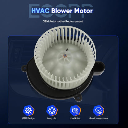 for Jeep HVAC Heater Blower Motor 700168 Compatible with 2006-2010 for Jeep Commander/ 2006-2010 for Jeep Grand Cherokee AC Blower Motor Assembly Replace 5143099AA BM9276 PM9276 2613448 6552342