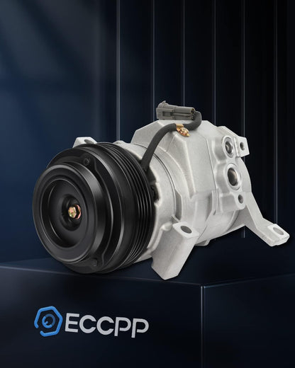 Fast Cooling A/C Compressor with Clutch, 4 Groove - Compatible with 2006-2016 Chevrolet Express 1500/2500