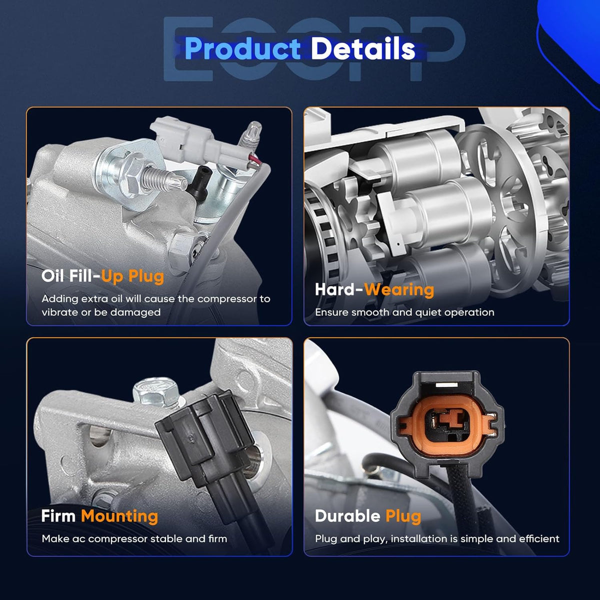 A/C Compressor with Clutch Fast Cooling 2008-2010 Fit for INFINITI EX35 G35 M35 3.5L AC Compressor - KUDUPARTS