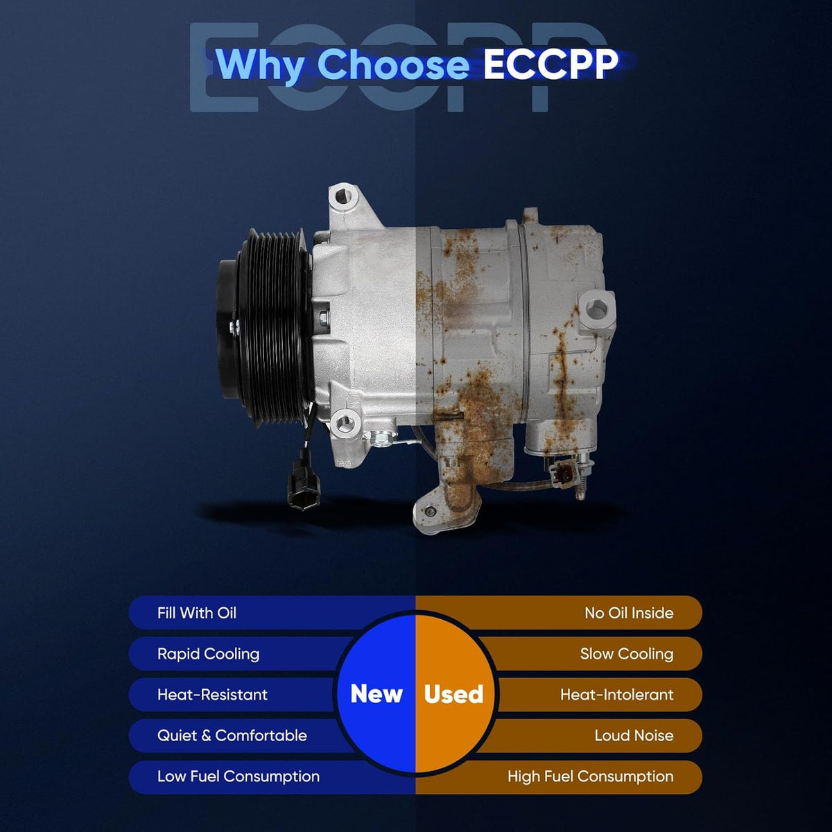 A/C Compressor with Clutch Fast Cooling 2008-2010 Fit for INFINITI EX35 G35 M35 3.5L AC Compressor - KUDUPARTS