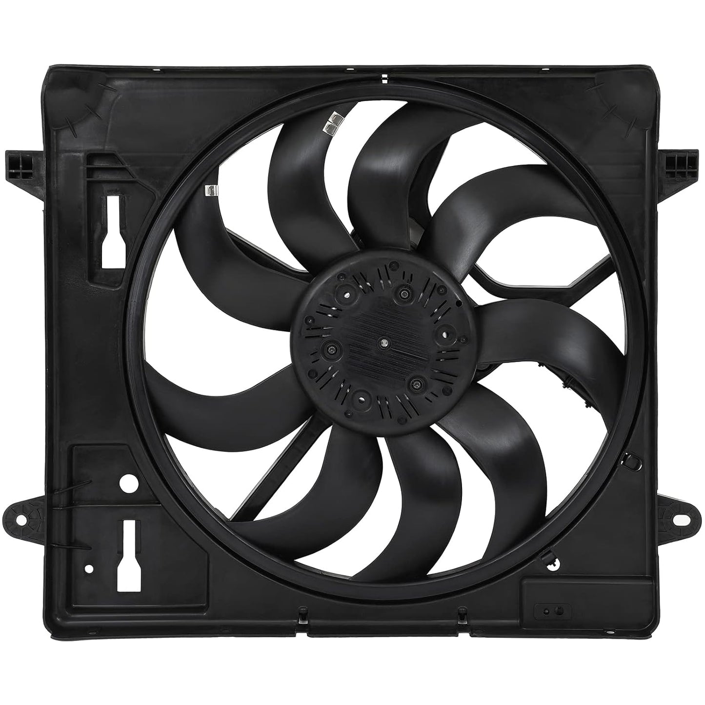 Radiator Cooling Fan Assembly Compatible with 2012-2017 for Jeep Wrangler,Replace 624080,6010277,76366,621-601,68143894AB,CF13078,68143894AA,68143894AB,621601,CH3115188
