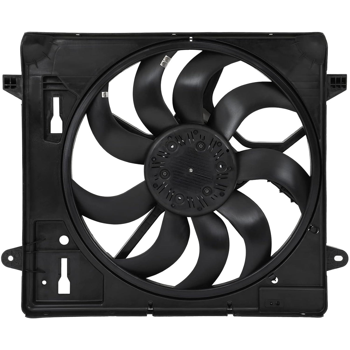 Radiator Cooling Fan Assembly Compatible with 2012-2017 for Jeep Wrangler,Replace 624080,6010277,76366,621-601,68143894AB,CF13078,68143894AA,68143894AB,621601,CH3115188 - KUDUPARTS