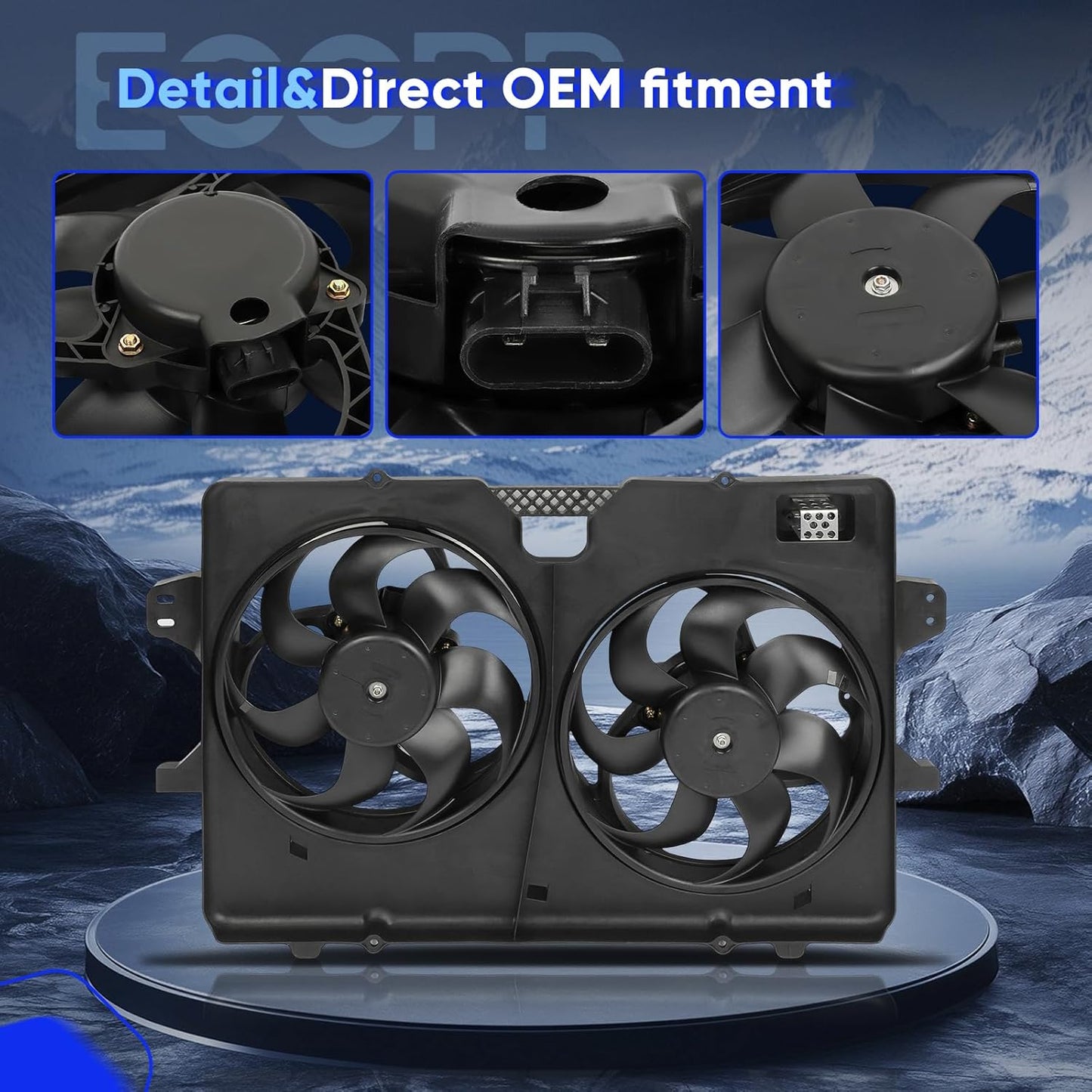 621800 Cooling Fan Assembly Compatible with 2008-2012 Ford Escape & 2008-2011 Mercury Mariner