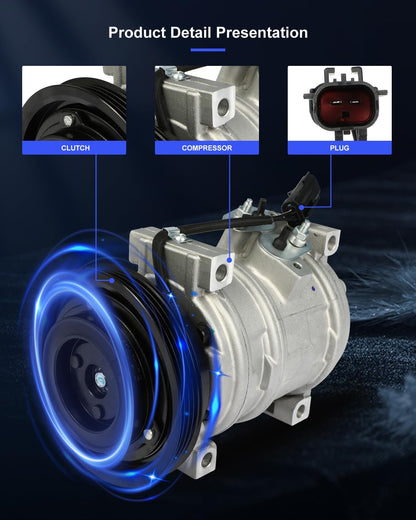 AC Compressor Fast Cooling – Compatible with Chrysler PT Cruiser 2.4L (2001-2010) & Dodge SX 2.0L (2003-2005)