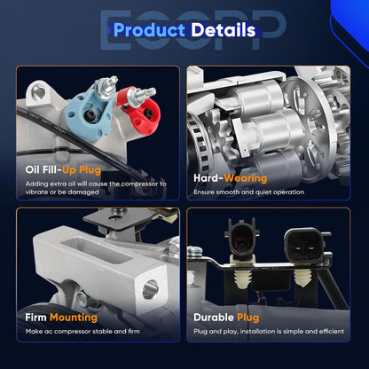 A/C Compressor with Clutch – Compatible with Volvo S60 2.5L (2012-2016) & S80 3.0L (2012-2015)