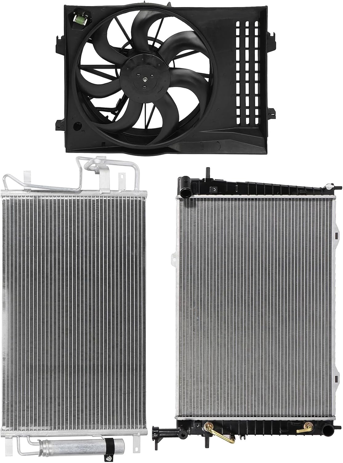 2005-2009 Hyundai Tucson 2.7L & 2005-2010 Kia Sportage 2.7L Radiator Cooling Fan Assembly (Replaces 3323, 2785, 620-786, 621050)