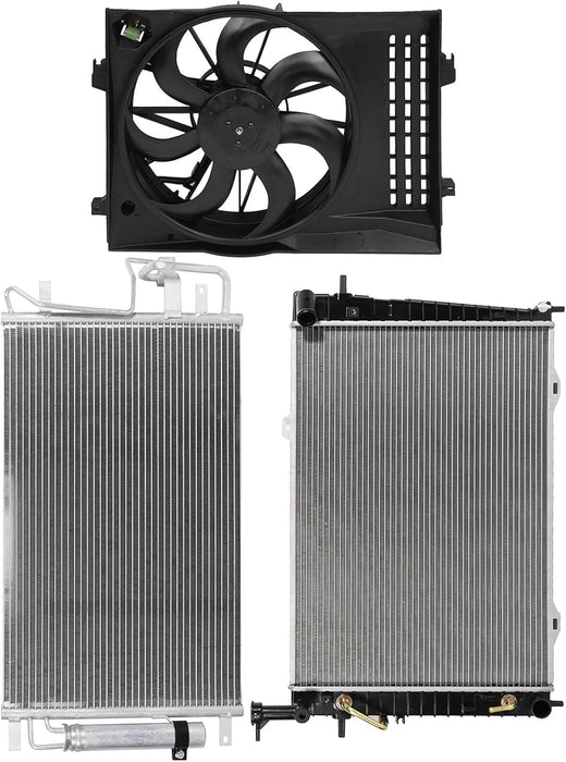 2005-2009 Hyundai Tucson 2.7L & 2005-2010 Kia Sportage 2.7L Radiator Cooling Fan Assembly (Replaces 3323, 2785, 620-786, 621050) - KUDUPARTS