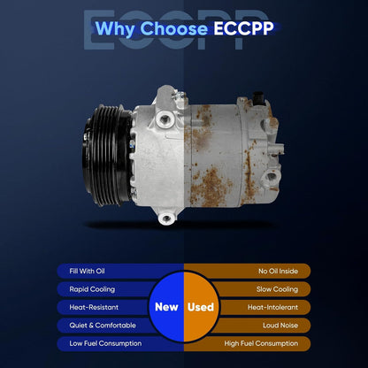AC Compressor with Clutch – Fits Chevrolet Cruze 1.4L (2012-2016) & Cruze Limited 1.4L (2016) – Rapid Cooling