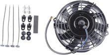 7" Universal Slim Electric Radiator Cooling Fan – 12V Push/Pull Mount Kit, Black Plastic - KUDUPARTS