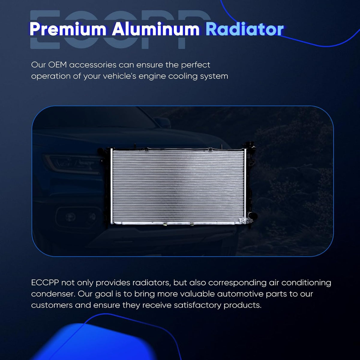 Radiator Compatible with 2005-2007 Chrysler Town & Country 3.3L/3.8L, Dodge Caravan 3.3L, Chrysler Voyager 3.3L - KUDUPARTS