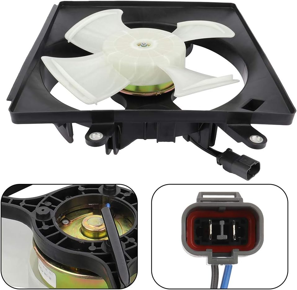 Radiator Cooling Fan Assembly Compatible with 2001-2005 Honda Civic – Engine Cooling Fan Replacement (620-220, 620220, 38605PLCJ013, 38616PMMA01, HO3113114, 101M26001E)