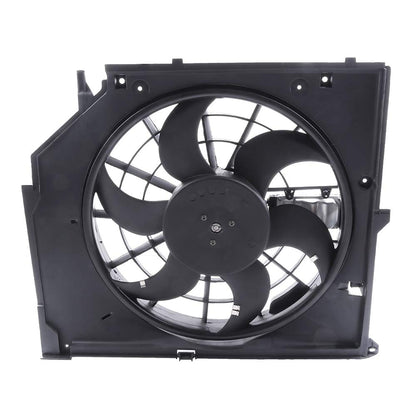 Radiator Condenser Cooling Fan Assembly Replacement for BMW 320i 325Ci 325i 328i 330Ci 330i 330xi (2001-2005)
