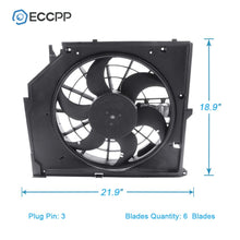 Radiator Condenser Cooling Fan Assembly Replacement for BMW 320i 325Ci 325i 328i 330Ci 330i 330xi (2001-2005) - KUDUPARTS