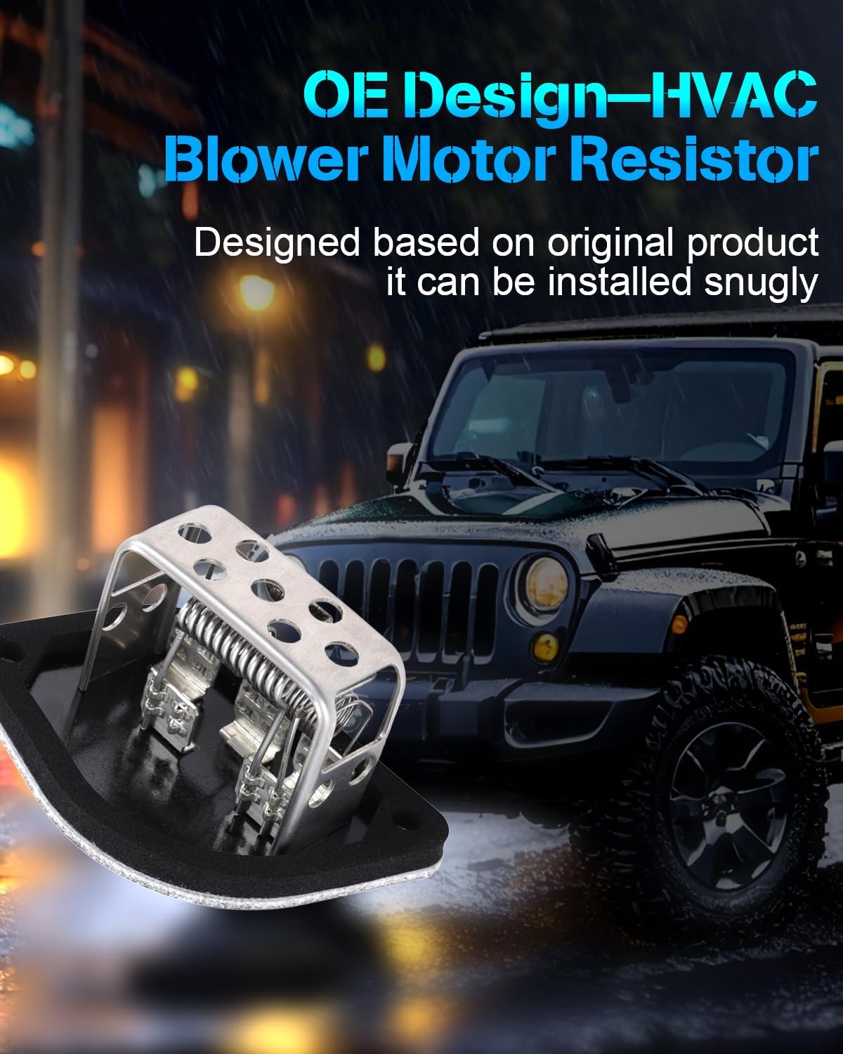 Heater Blower Motor Fan Resistor Regulator – Compatible with Jeep Cherokee (1981-1988, 1991-1996), Grand Wagoneer (1984-1985), Wagoneer (1981-1990) – OE 55036000, 56000522, RU-203