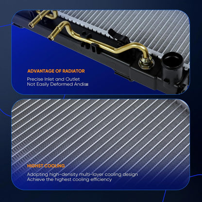 13189 Engine Coolant Radiator Compatible with 2011-2014 Hyundai Sonata 2.0L & 2011-2015 Kia Optima 2.0L – Replaces CU13189, 221-9255, 253103Q600, 253103S700 – Aluminum Radiator