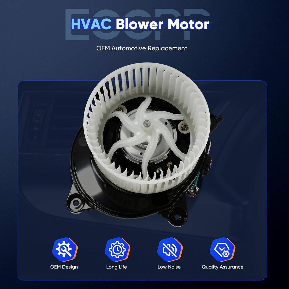 700124 HVAC Blower Motor with Fan Cage – Compatible with 2001–2005 Chrysler PT Cruiser, Replaces 5017666AB - KUDUPARTS