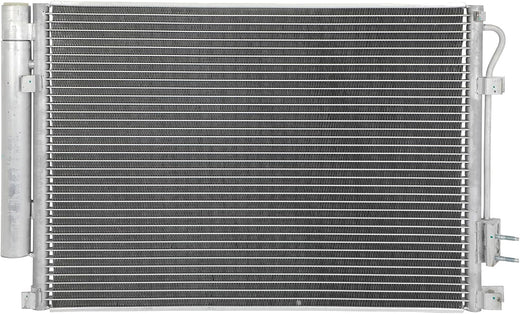 AC Condenser Compatible with 2012-2017 Hyundai Accent GL/GLS/L Sedan 4-Door, Radiator Cooling Fan Assembly, Replacement 4438, 976061W000, 976061W001 - KUDUPARTS