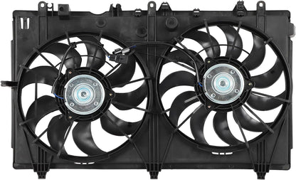 Air Conditioning A/C Condenser & Cooling Fan Assembly Compatible with 2018-2020 Mitsubishi Eclipse Cross – Replaces MI3115157, 1355A449PFM, 1355A449