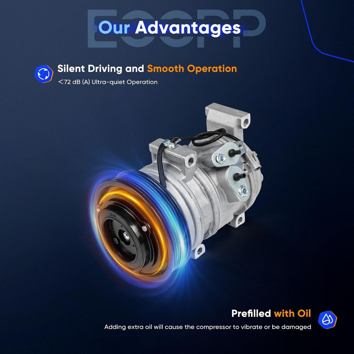 AC Compressor with Clutch – Compatible with 2005-2006 Scion tC 2.4L Air Conditioning Compressor - KUDUPARTS