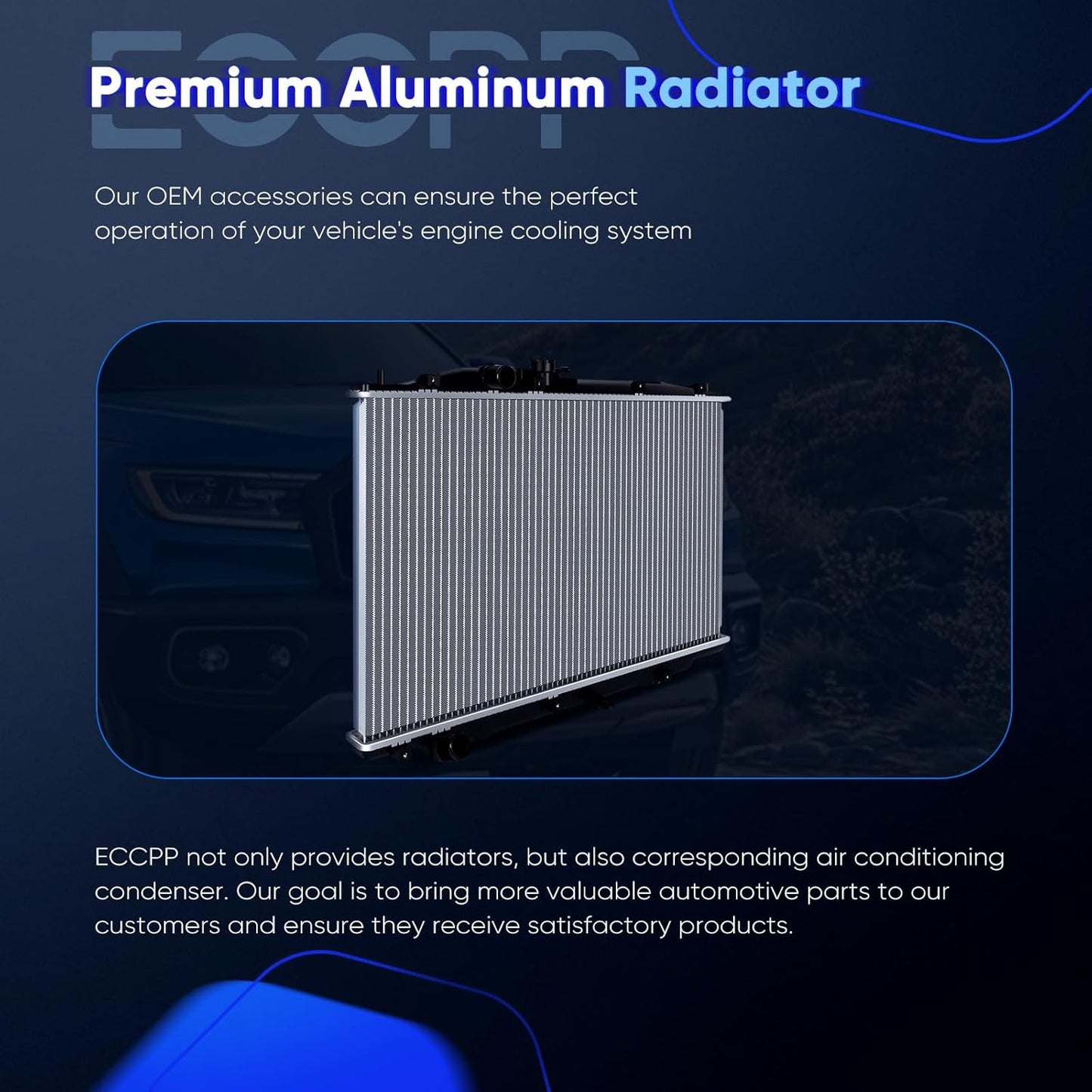 2004-2006 Acura TL Engine Coolant Radiator - Aluminum Replacement (Compatible with CU2773, 19010RDAA51, 19010RDAA52, RK1097)
