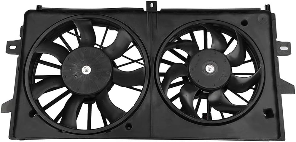 Radiator Cooling Fan Assembly Compatible with 2005-2008 Buick LaCrosse & 2006-2011 Chevrolet Impala – Replaces 621420, 674-00240, GM3115187, 620974, 620973, 621430, 76028, 76022, 1580591 - KUDUPARTS