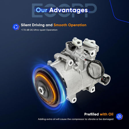 A/C Compressor with Clutch – Compatible with Subaru Outback 3.6L (2010-2019) & Legacy 2.5L (2010-2013) - KUDUPARTS