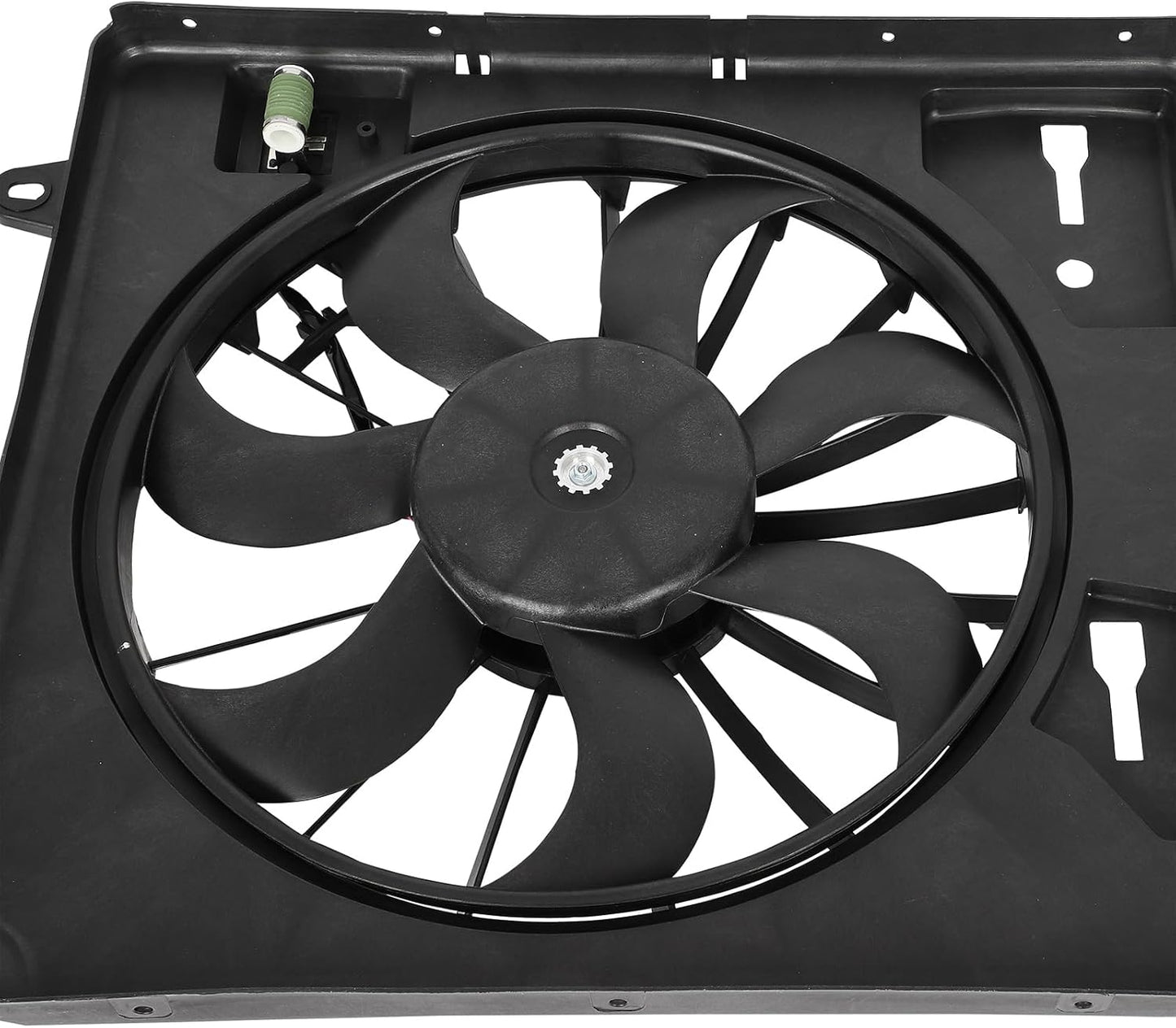 Radiator Cooling Fan Assembly Compatible with 2007-2011 Jeep Wrangler – Engine Cooling Fan Replacement (620-055, 621680, 76035, CF13027, FA70437, 55056642AB, 55057123AB, 68085950AA)
