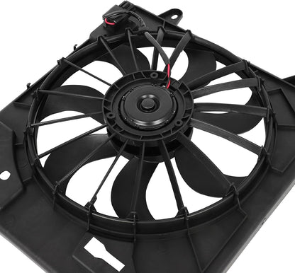 Radiator Cooling Fan Assembly Compatible with 2007-2011 Jeep Wrangler – Engine Cooling Fan Replacement (620-055, 621680, 76035, CF13027, FA70437, 55056642AB, 55057123AB, 68085950AA)