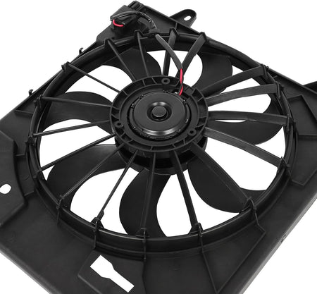 Radiator Cooling Fan Assembly Compatible with 2007-2011 Jeep Wrangler – Engine Cooling Fan Replacement (620-055, 621680, 76035, CF13027, FA70437, 55056642AB, 55057123AB, 68085950AA) - KUDUPARTS